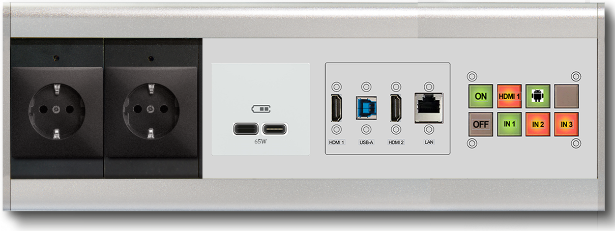 60090 BL Tischanbaumodule Clamp mit integrierte Mediensteuerung