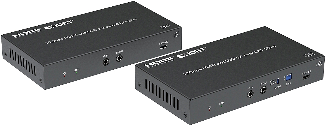875190 18Gbps HDBaseT 3.0 Extender (100m) with USB 2.0 