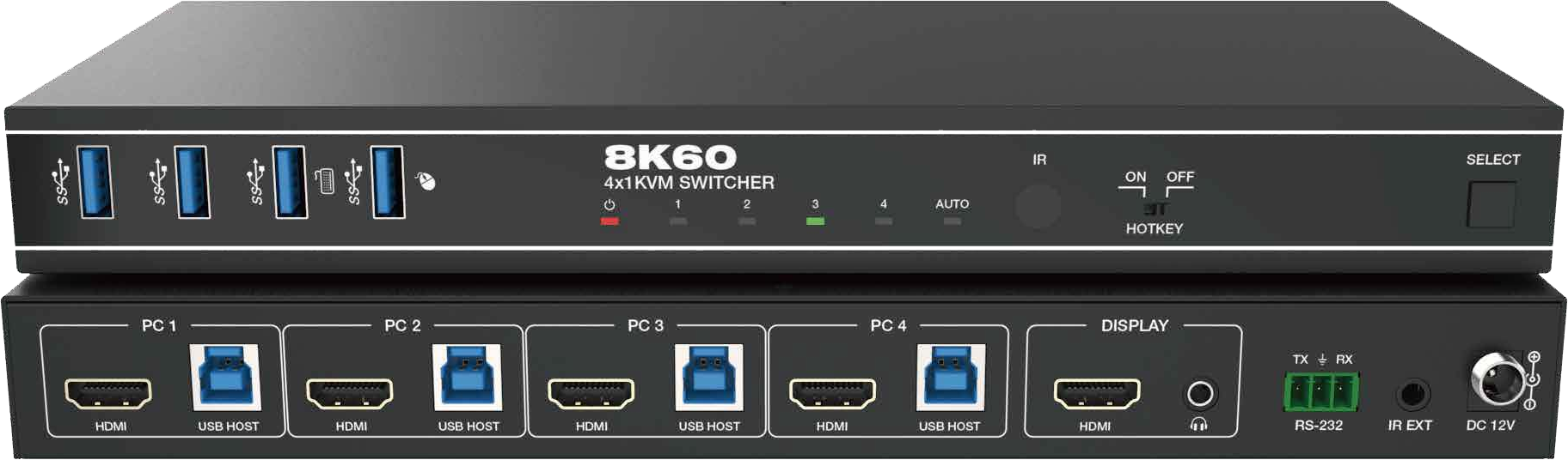 875 260 KVM Switch 4/1 8K HDMI/USB