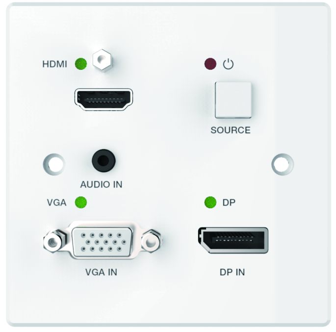 875721 HDBaseT DP, VGA, HDMI, Audio Wand Einbaumodul MF 70T